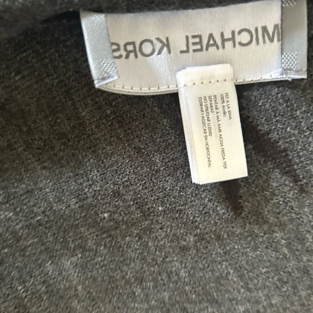 Michael Kors Black Knit Scarf with MK Logo